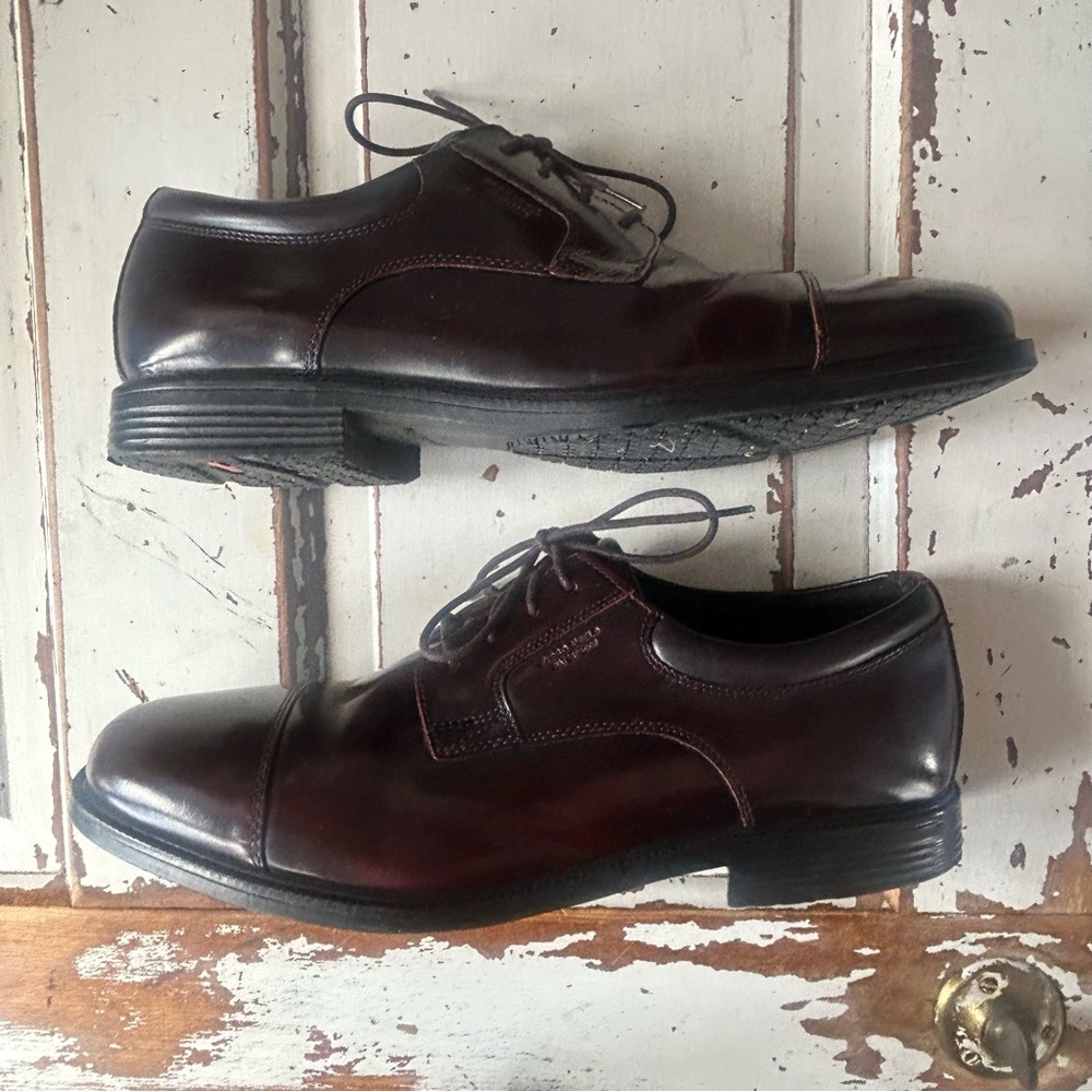 Rockport Walkability Mens Oxfords Brown Leather 12 Shock Absorbing Shoes - Picture 8 of 9